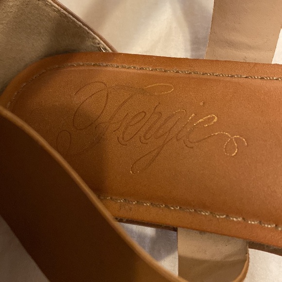 Fergie Gold and Brown Sandals - Picture 7 of 7